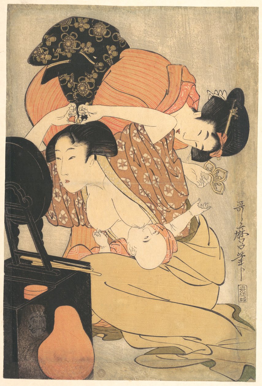 Kvinde og barn af Kitagawa Utamaro