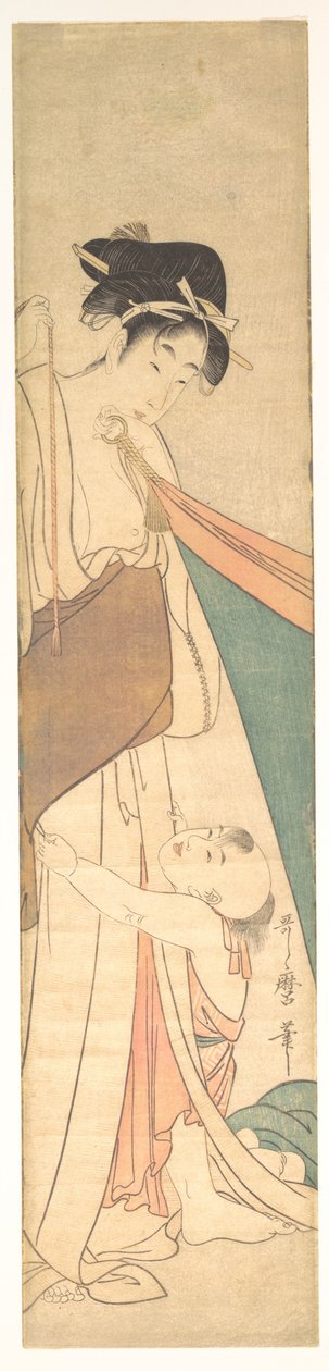 Frau und Kind af Kitagawa Utamaro