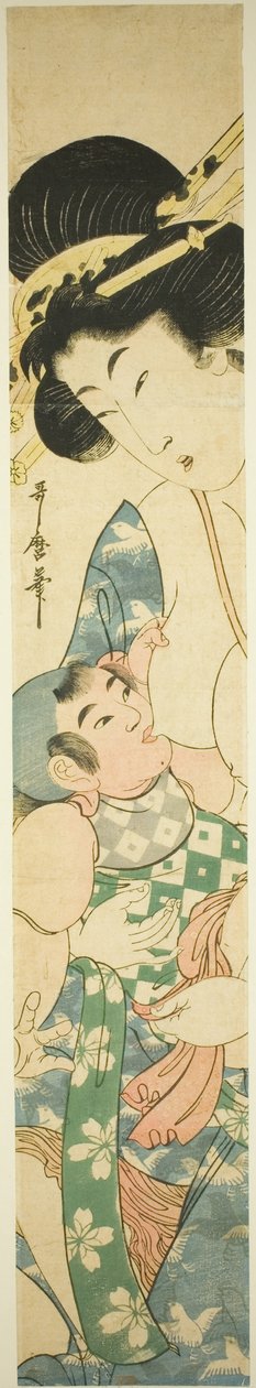 Moder Plejebarn af Kitagawa Utamaro II