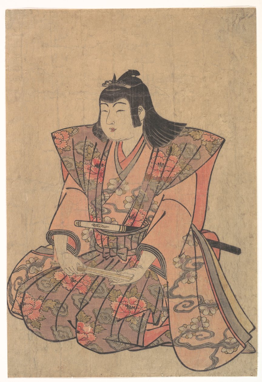 En syngende dreng af Kitao Shigemasa