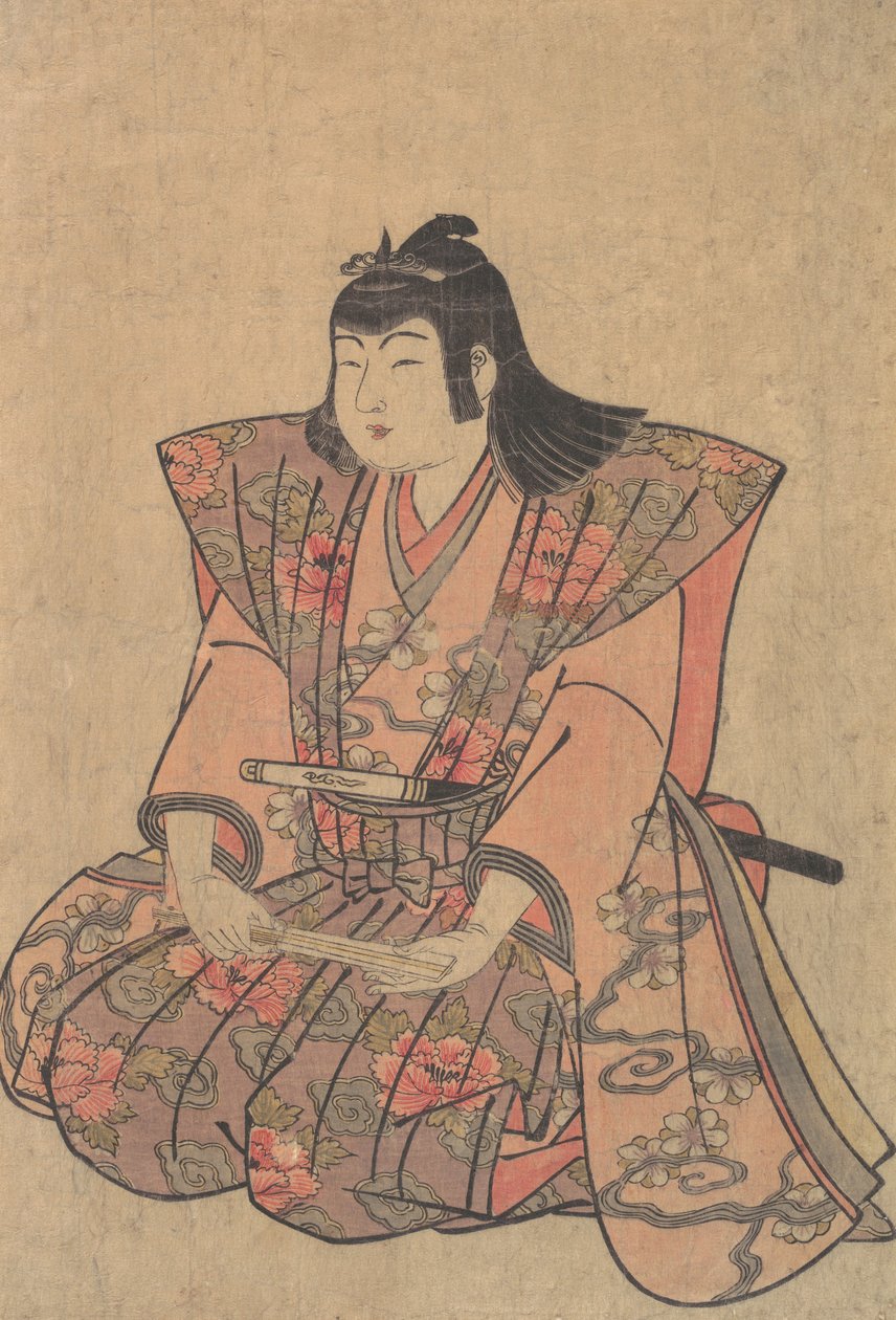 A Boy Singer, slutningen af det 18.-begyndelsen af det 19. århundrede. af Kitao Shigemasa