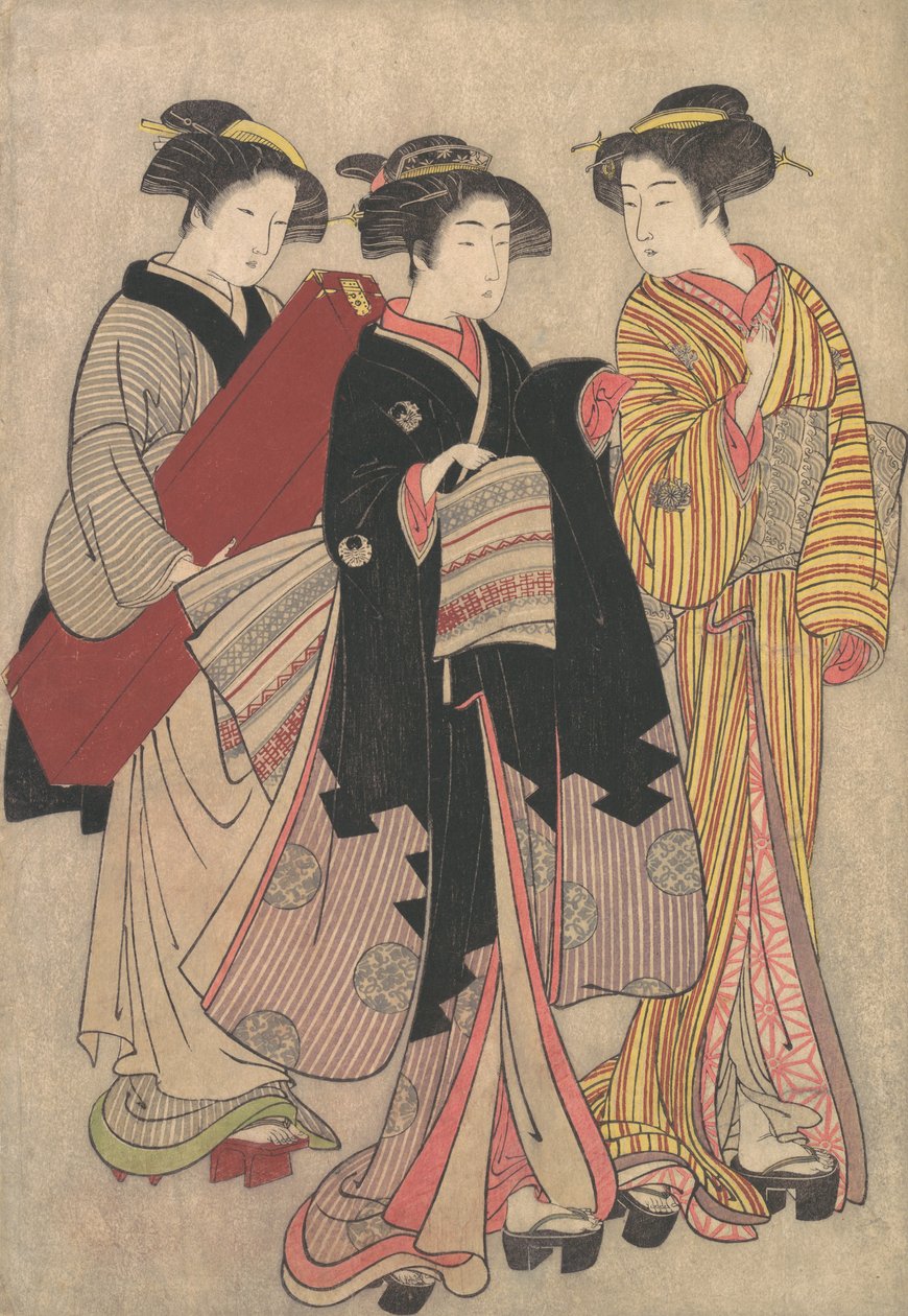 To geishaer ude at gå, 1739-1820. af Kitao Shigemasa