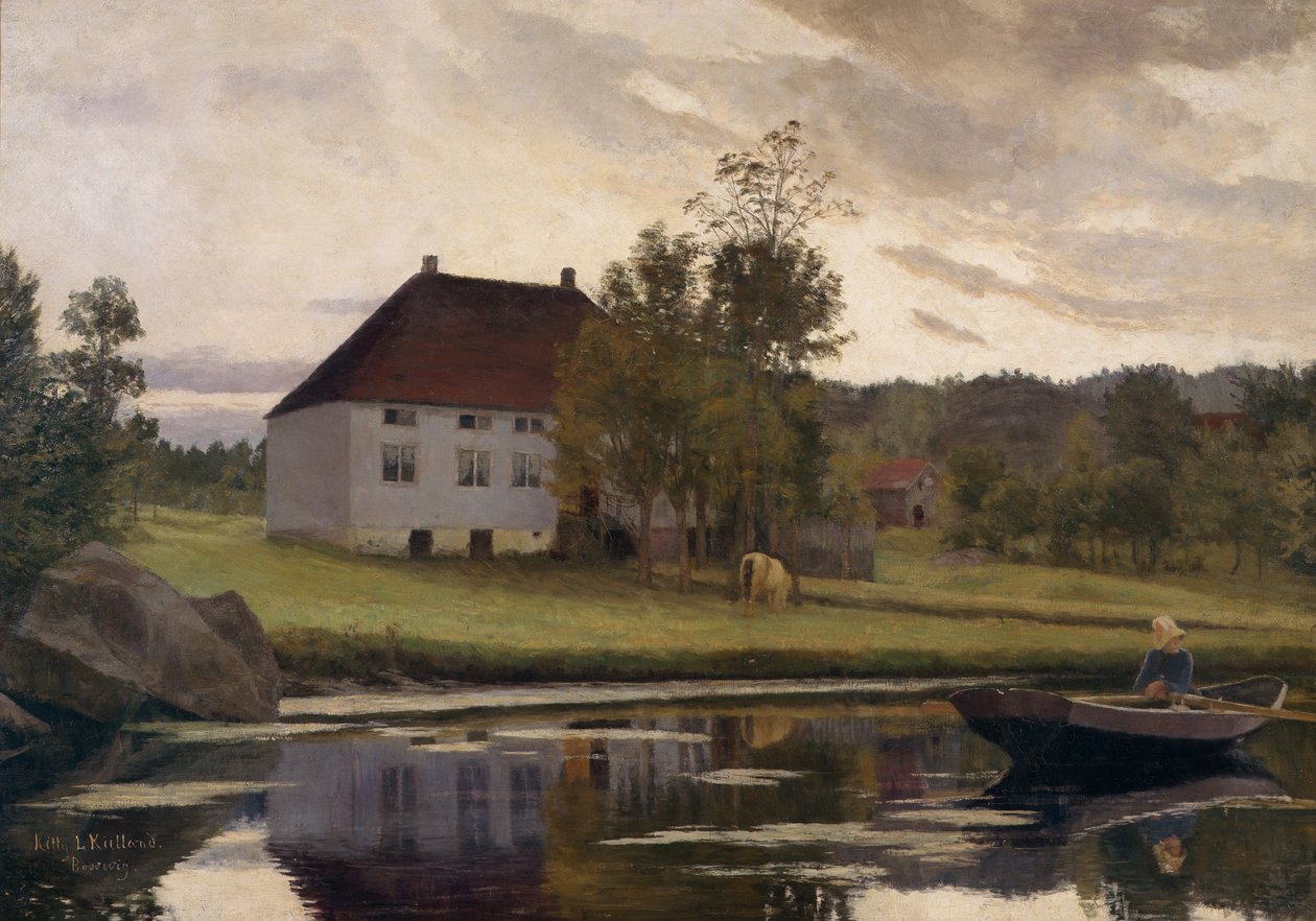 Bossevig, efter solnedgang af Kitty Lange Kielland