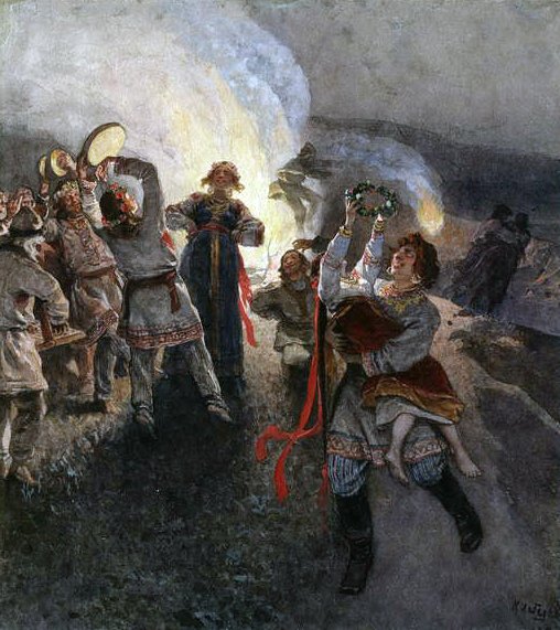 1. maj-fejring, 1902 (wc på papir) af Klavdiy Vasilievich Lebedev