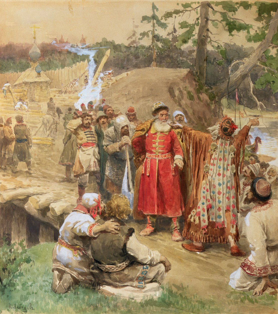Erobringen af de nye regioner i Rusland, 1904 af Klavdiy Vasilievich Lebedev