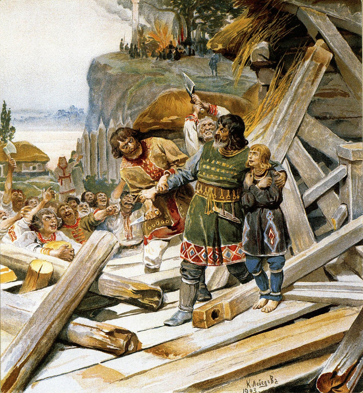 Saint Theodore the Varegue (Saint Theodore of the Caves of Kiev eller Theodore of Kiev af Klavdiy Vasilievich Lebedev