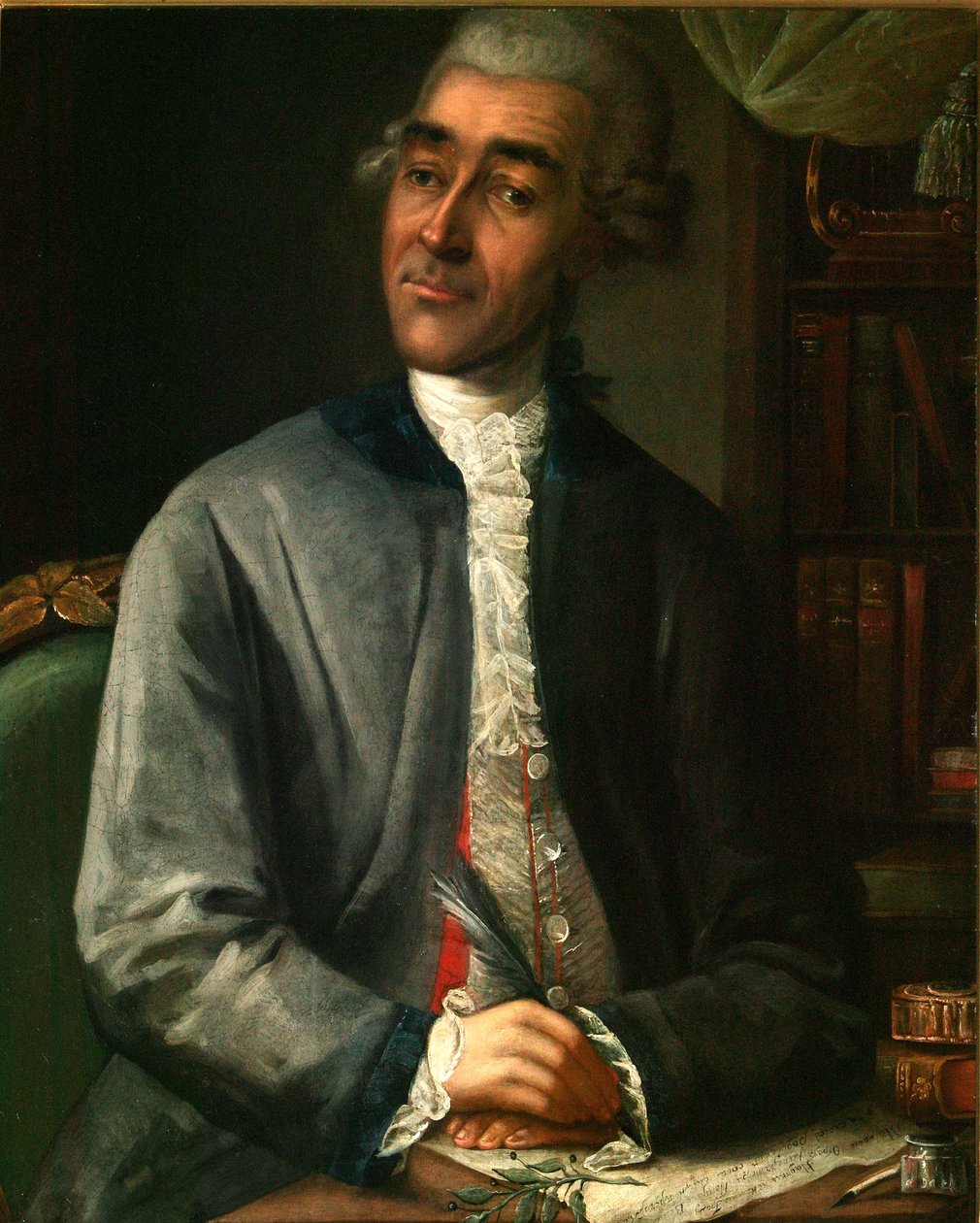 Portræt af forfatteren Vasily Grigorievich Ruban 1742-1795, 1786 af Klipekov