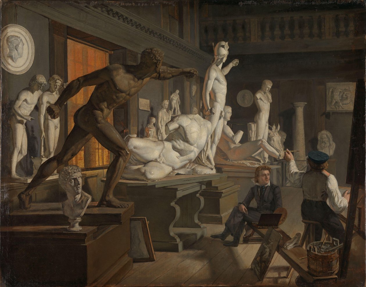 Scene fra Akademiet i København, ca. 1827-28 (olie på lærred) af Knud Andreassen Baade
