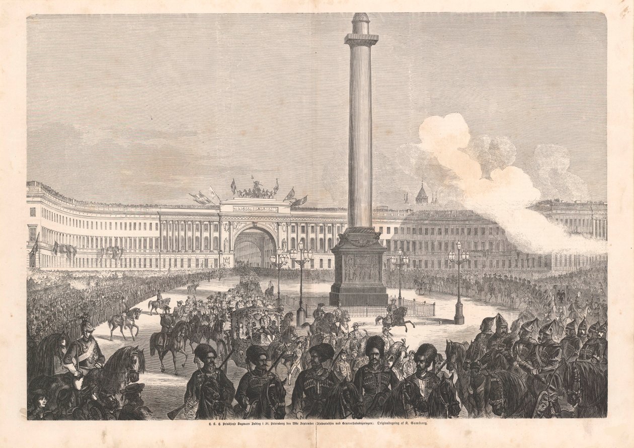 Prinsesse Dagmar af Danmarks Indtog i Sankt Petersborg den 23. september 1866, 1866. af Knud Gamborg