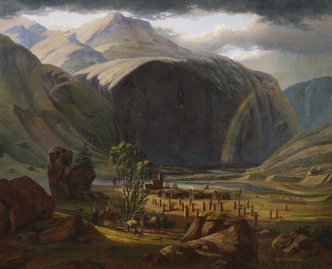 Fra Fortundalen (olie på lærred) af Knud Geelmuyden Bull