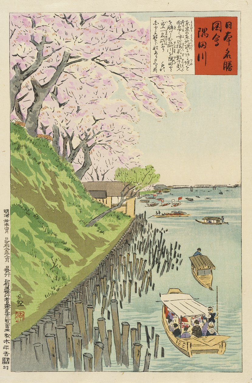 Sumida-floden af Kobayashi Kiyochika