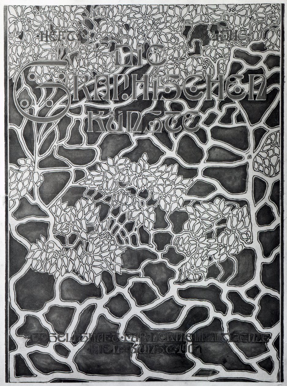 Omslag til "Die Graphischen Kunste" (guldfarve) af Koloman Moser