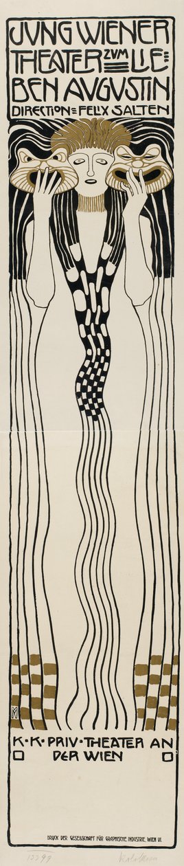 Ungt Wiener Teater at elske Augustin, 1901. af Koloman Moser