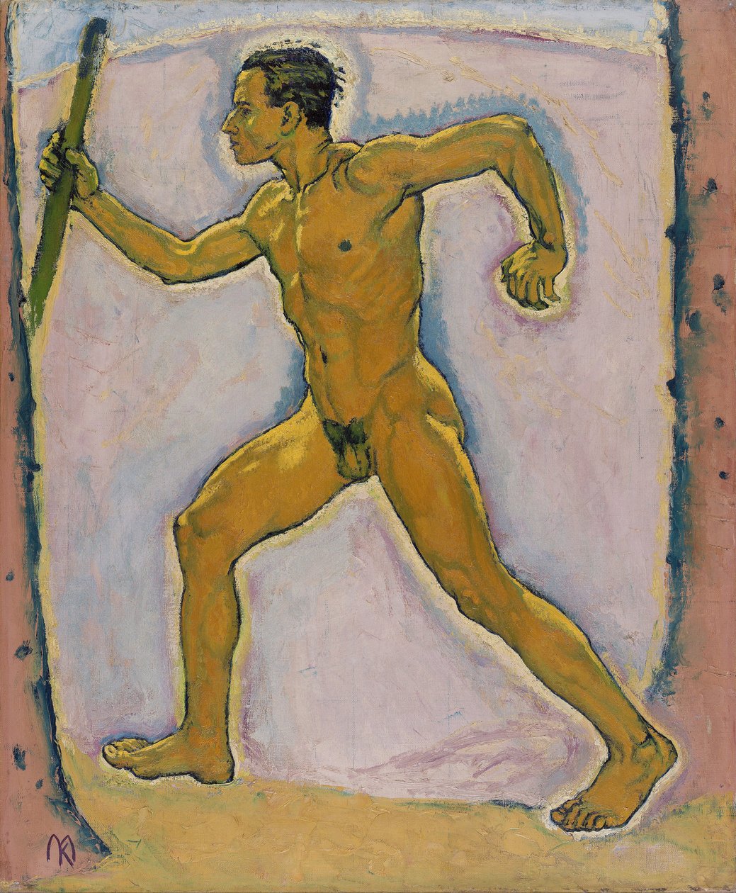 ""The Wayfarer"" (The Wayfarer) Maleri af Koloman Moser (1868-1918) - 1914 - Olie på lærred Dim 75,5x62,4 cm Leopold Museum, Wien af Koloman Moser