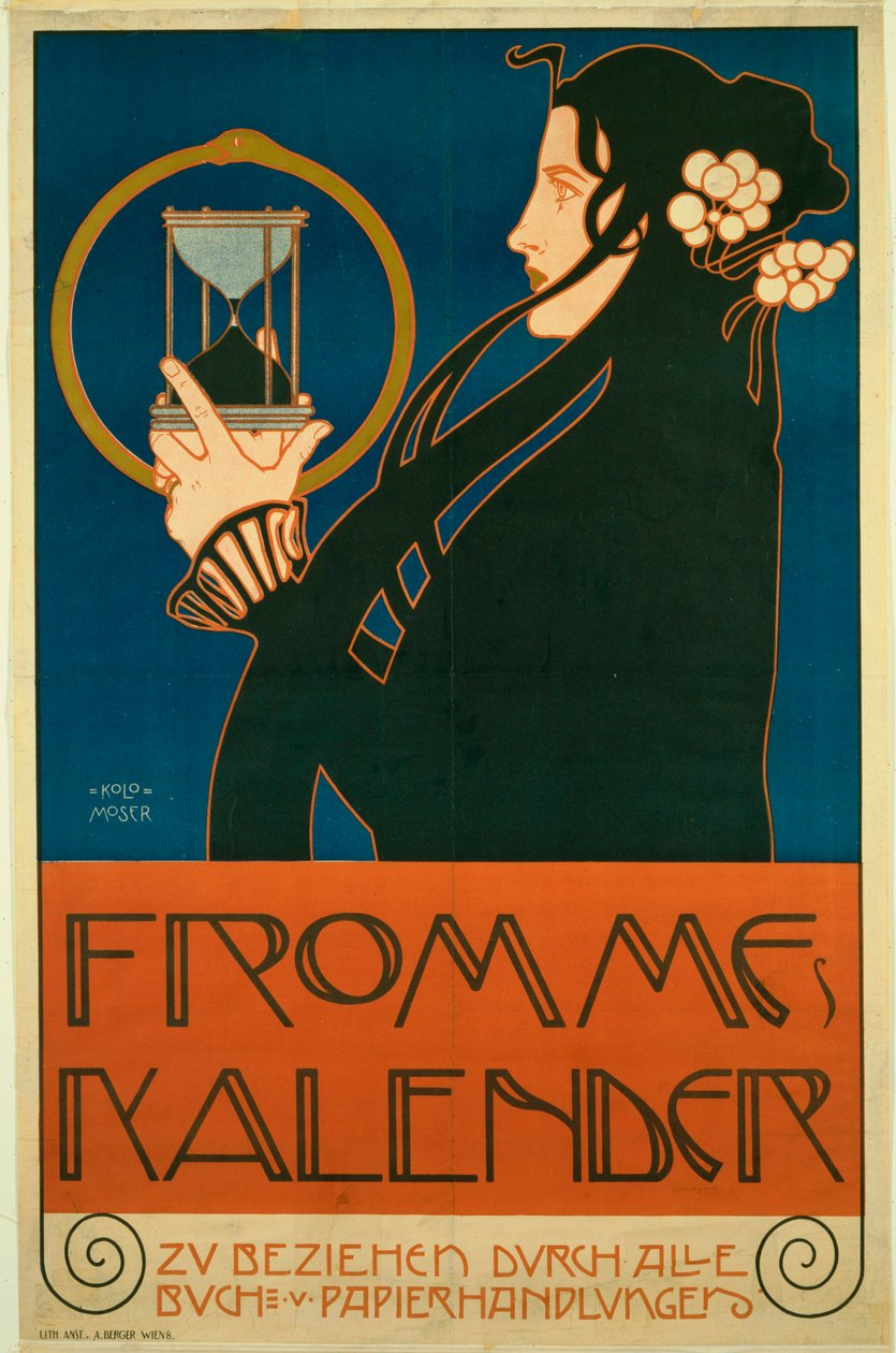 Moser, oberst (1868-1918) Frommes Calendar (Kvindekalender) Farvelitografi 1903 New York City. Museum of Modern Art (MOMA) af Koloman Moser