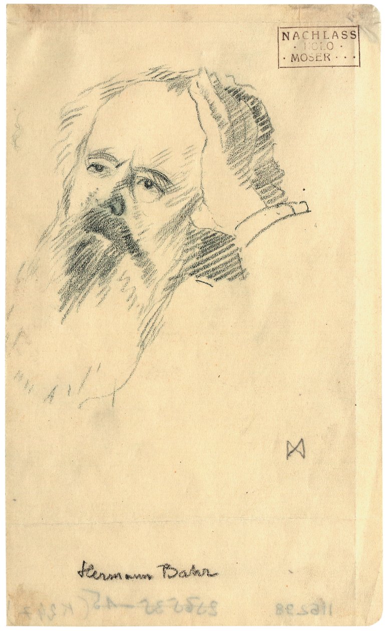 Portræt af Hermann Bahr 1863-1934, ca 1904. af Koloman Moser