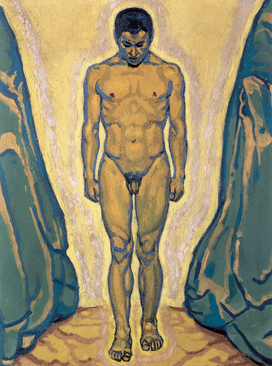 Stehender Jüngling - Stående ung mand ... (olie på lærred) af Koloman Moser