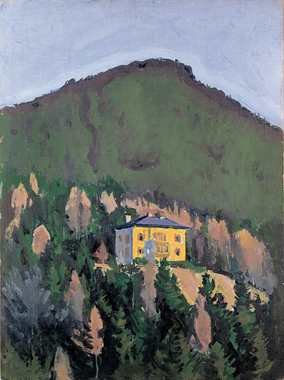 Villa Mautner Markhof am Semmering - Villa Mautner Markhof ved Semmering ... (olie på lærred) af Koloman Moser