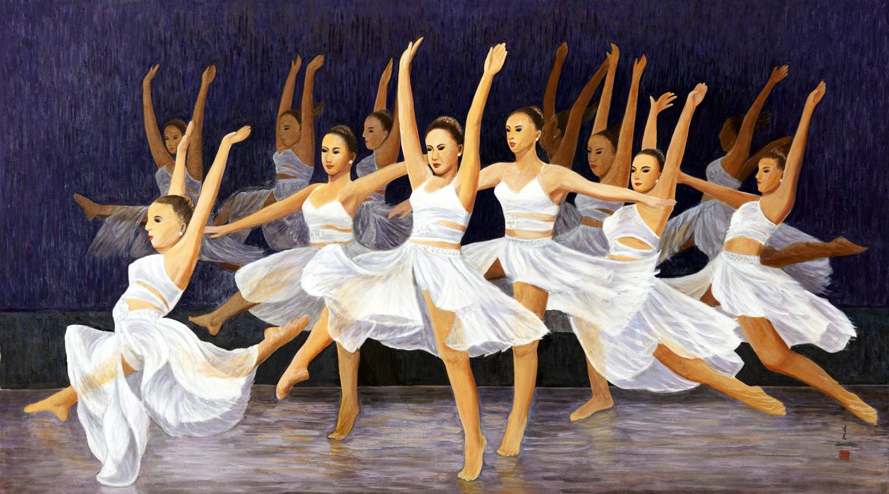 Flying Together, 2015 (østlig gouache på rispapir) af Komi Chen