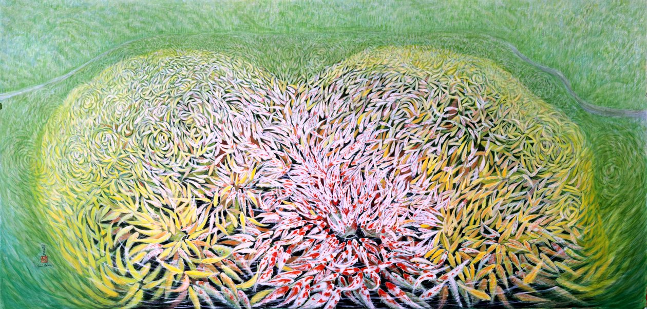 Glorious Entry, 2011 (østlig gouache på rispapir) af Komi Chen