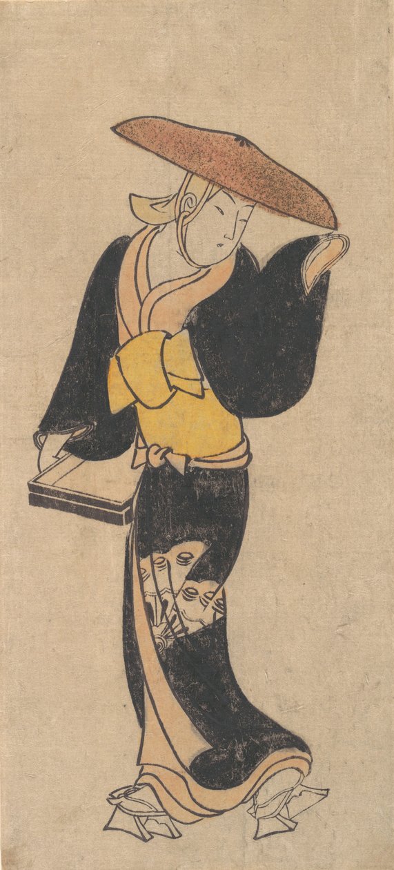 Skuespilleren Sanjo Kantaro som et omrejsende buddhistisk liv, ca. 1715. af Kondo Kiyoharu