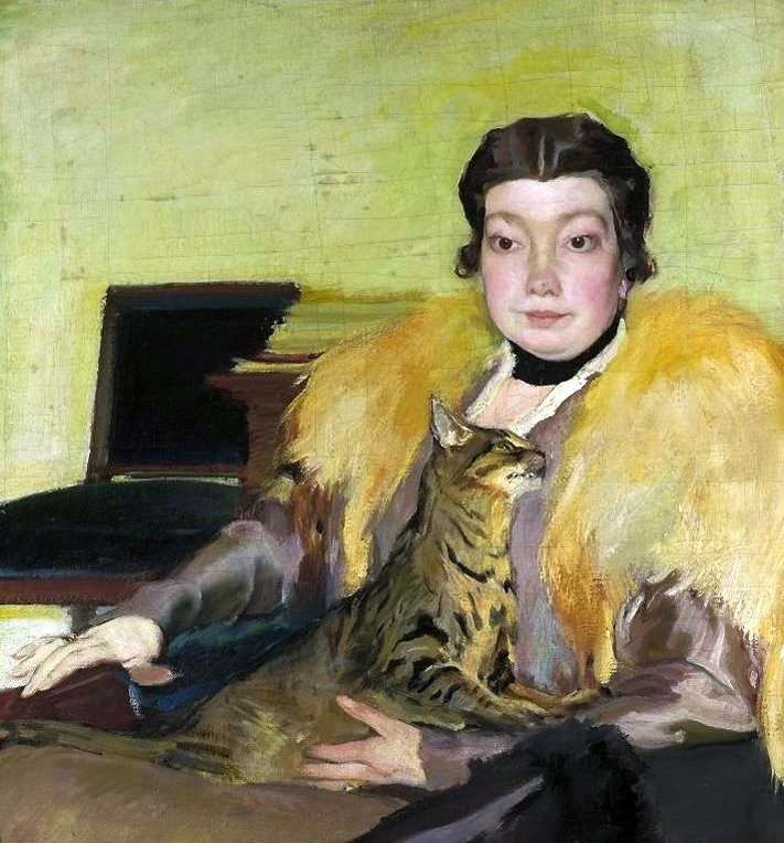 Portræt af Michalina Krzyzanowska, kunstnerens kone. af Konrad Krzyzanowski