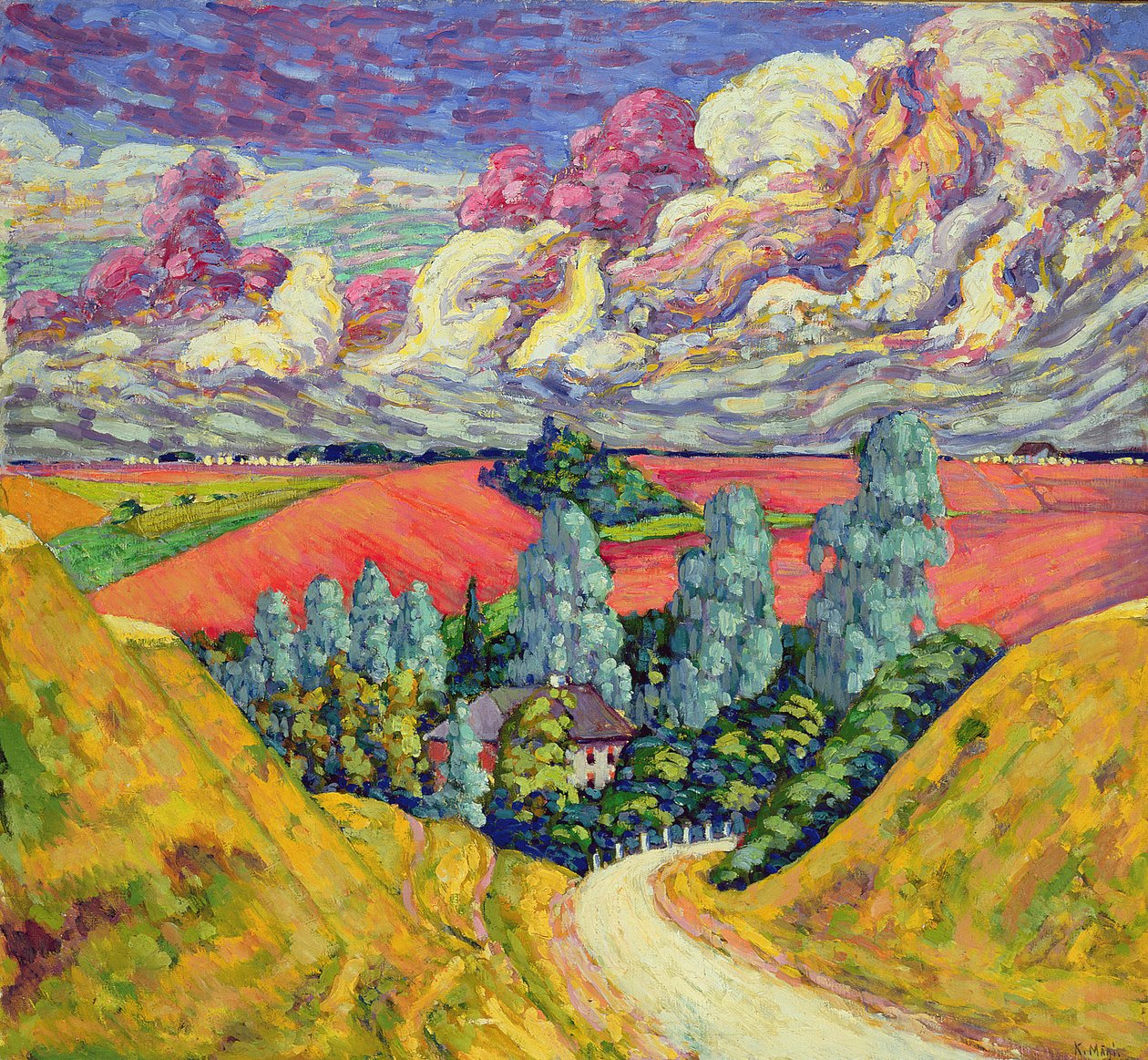 På vej til Tartu fra Viljandi, 1915-6 af Konrad Magi