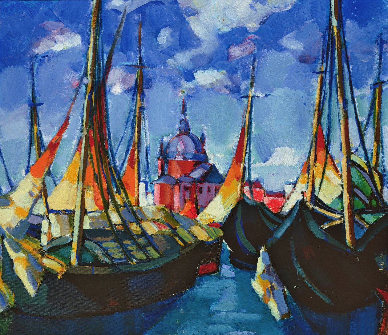 Sejlbåde i Venedig, 1922-3 af Konrad Magi