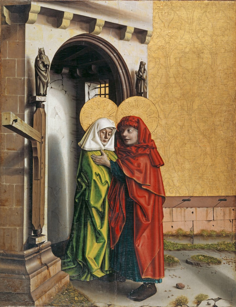 Joachim og Anne ved Den Gyldne Port, ca. 1437-40 (blandet teknik på træ) af Konrad Witz