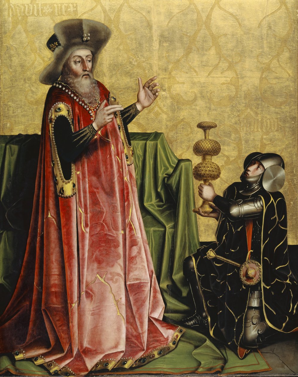 Abischai før David fra Heilspiegel-altertavlen, ca. 1435 (blandede medier på egetræspanel) af Konrad Witz
