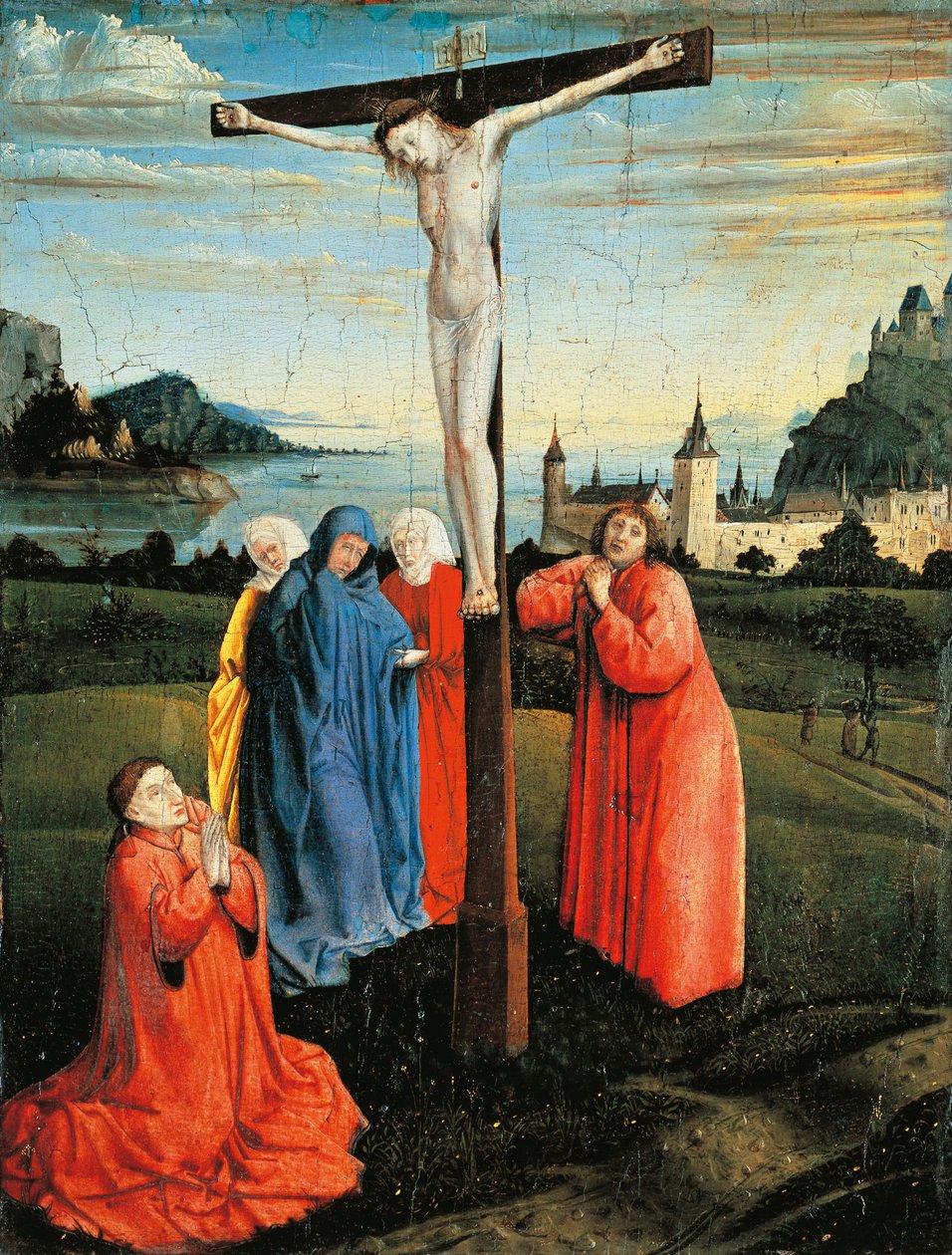 Kristus på korset, ca. 1430-33 (olie på panel) af Konrad Witz