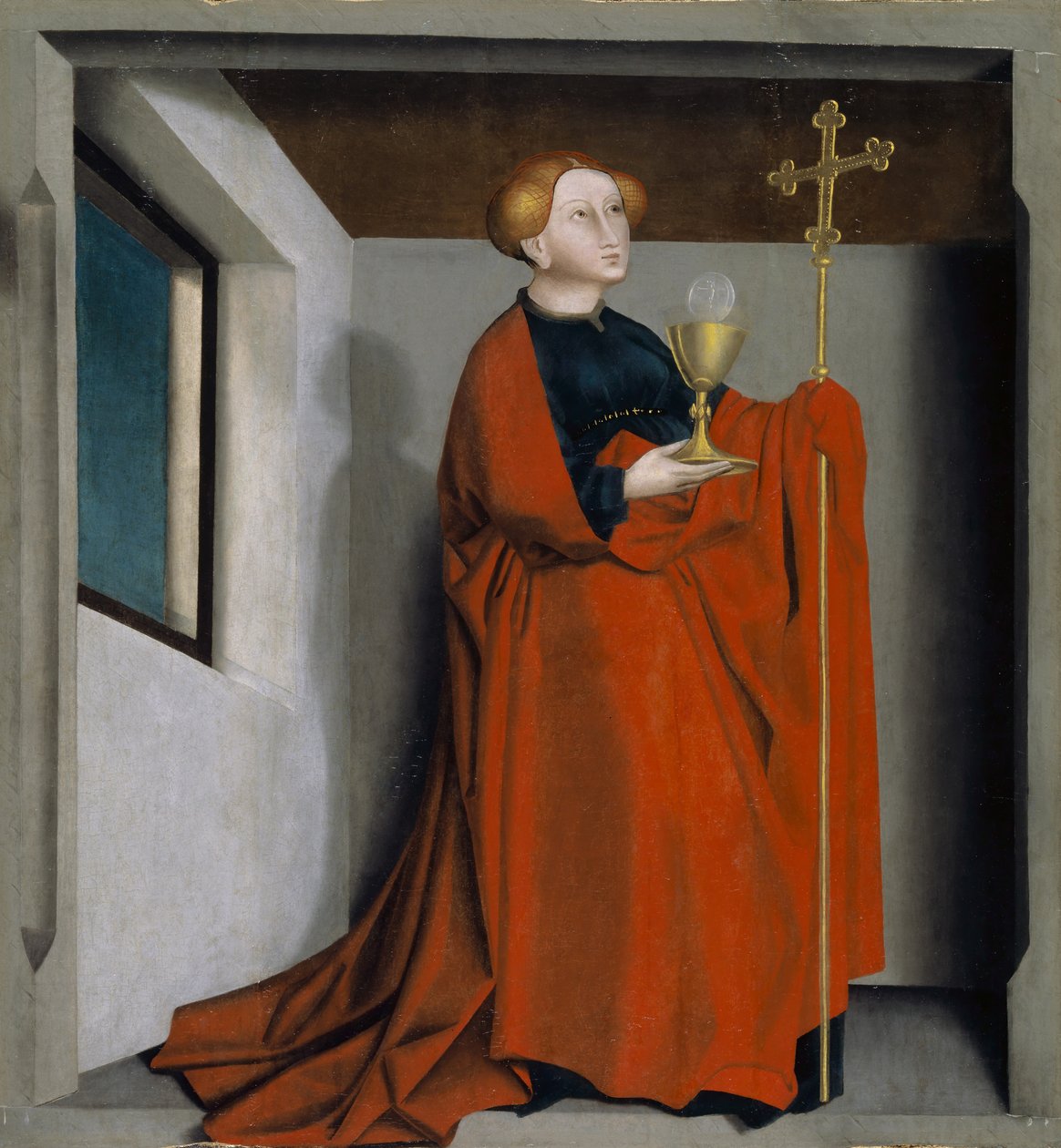 Ecclesia fra Heilspiegel-altertavlen, ca. 1435 (blandet materiale på egetræspanel) af Konrad Witz