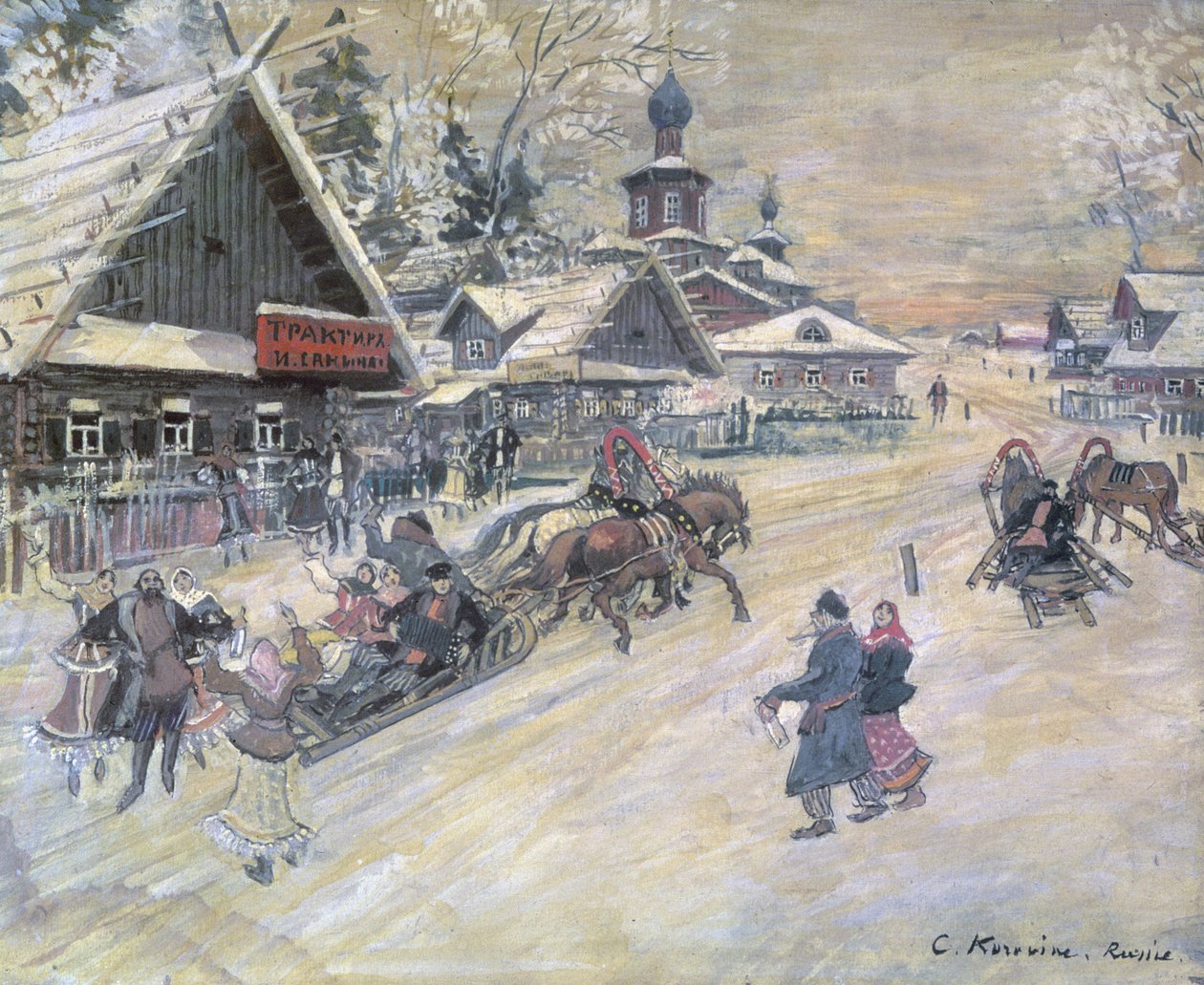 En festlig gåtur, Rusland af Konstantin Alekseevich Korovin