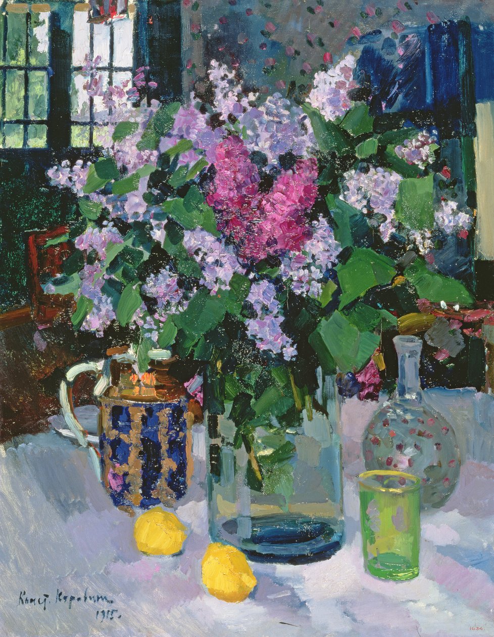 Syrener, 1915 af Konstantin Alekseevich Korovin