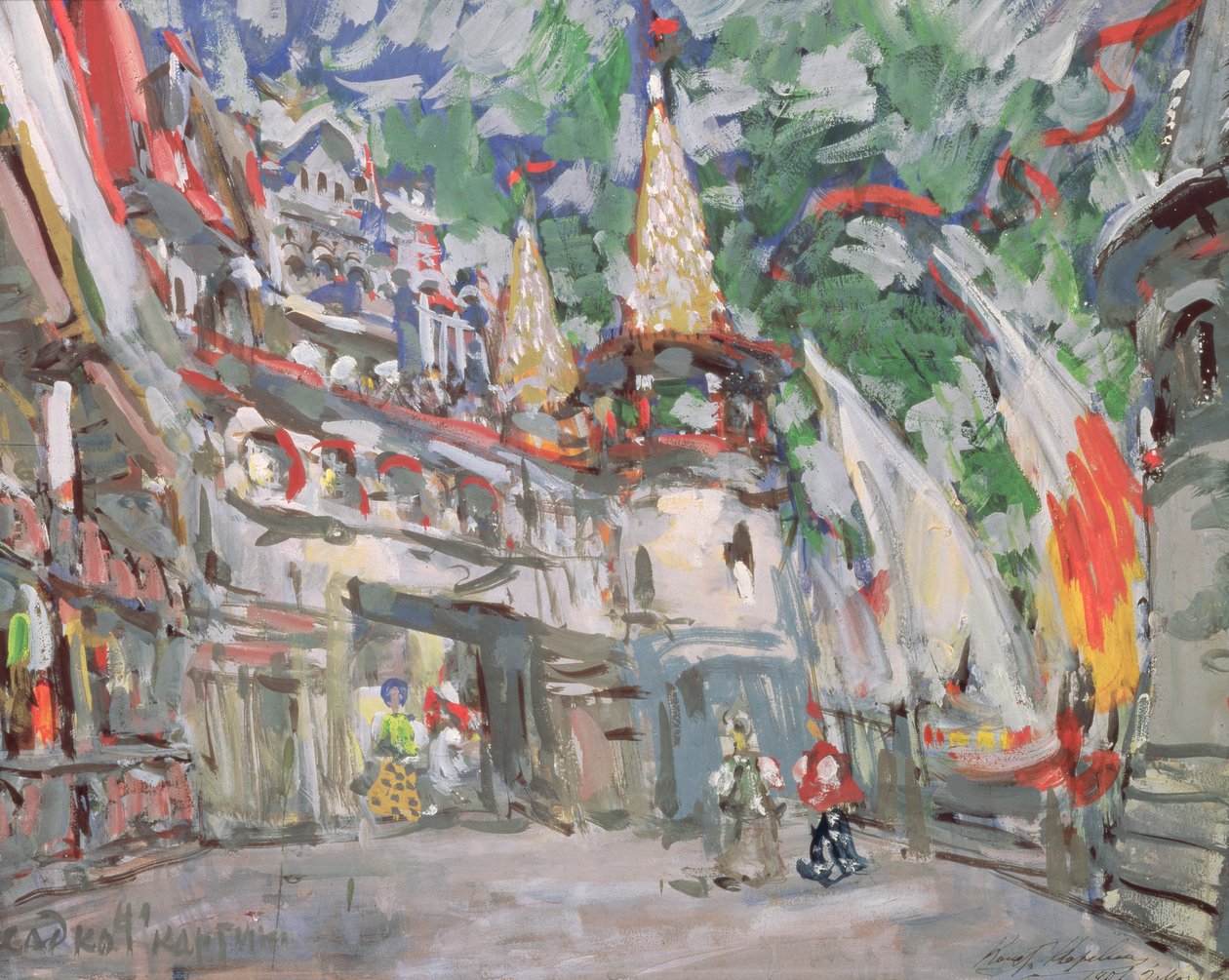 Scenografi til Rimskij-Korsakovs opera "Sadko", 1901 (gouache og tempera på karton) af Konstantin Alekseevich Korovin