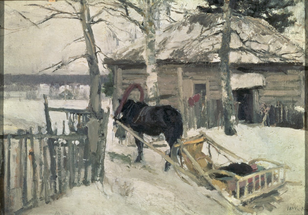 Vinter, 1894 af Konstantin Alekseevich Korovin