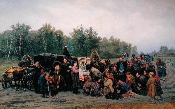 Velkomst af ikonet, 1878 af Konstantin Apollonovich Savitsky