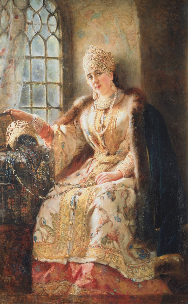 Boyars kone ved vinduet, 1885 af Konstantin Egorovich Makovsky