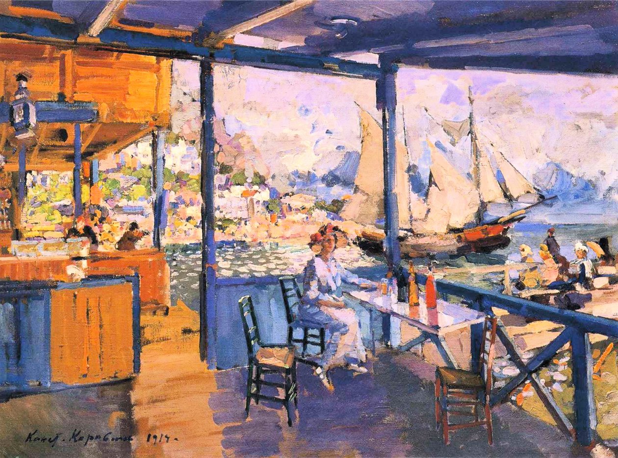 Mole i Gurzufn af Konstantin Alekseevich Korovin