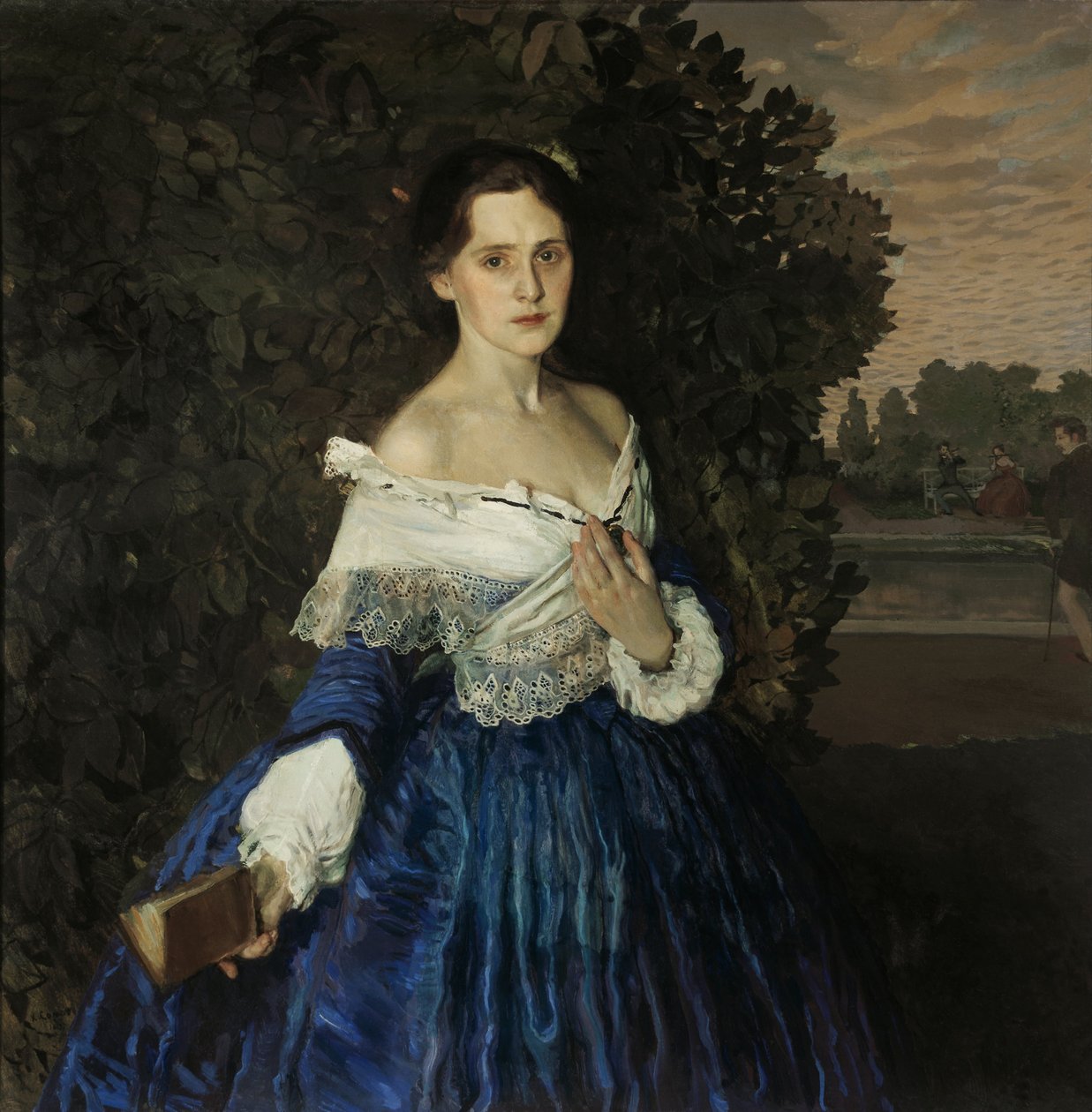 Dame i blå. Portræt af Ye.M. Martynova af Konstantin Andreevic Somov