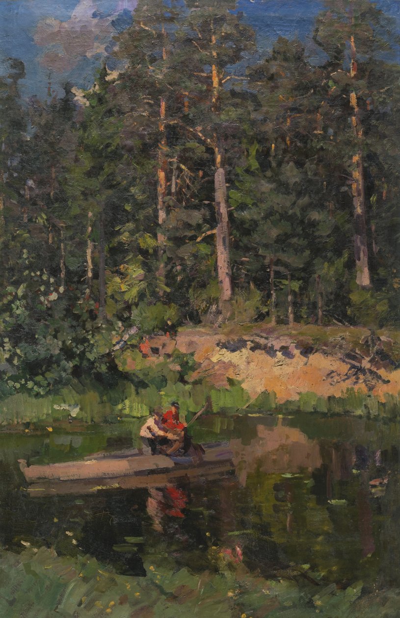 Fiskere i Okhotino, 1916 af Konstantin Alekseevich Korovin