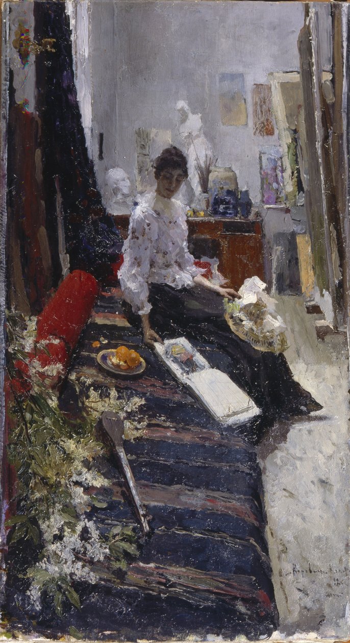 I Malerstudiet af Konstantin Alekseevich Korovin
