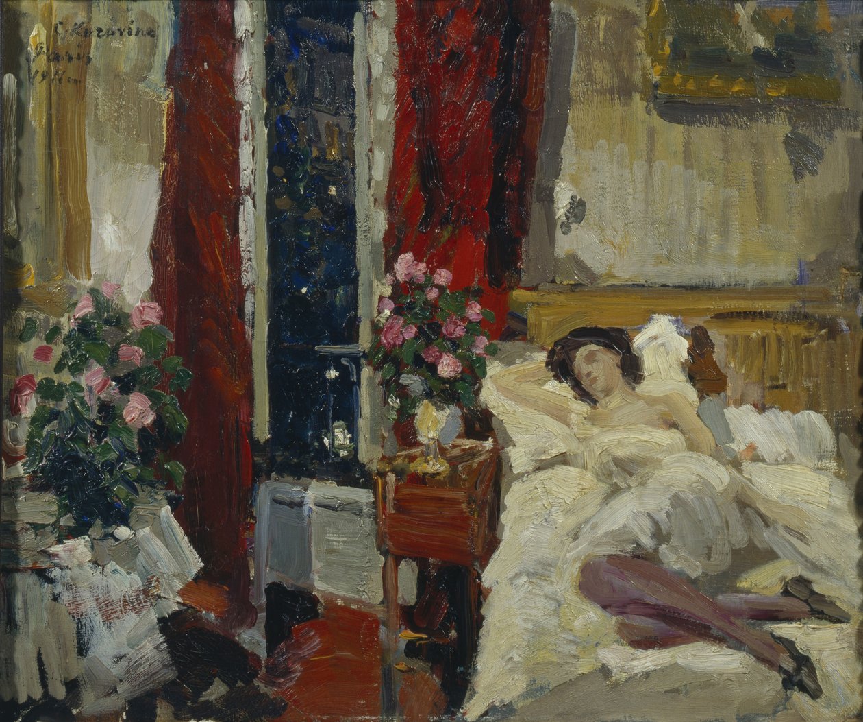 På værelset af Konstantin Alekseevich Korovin