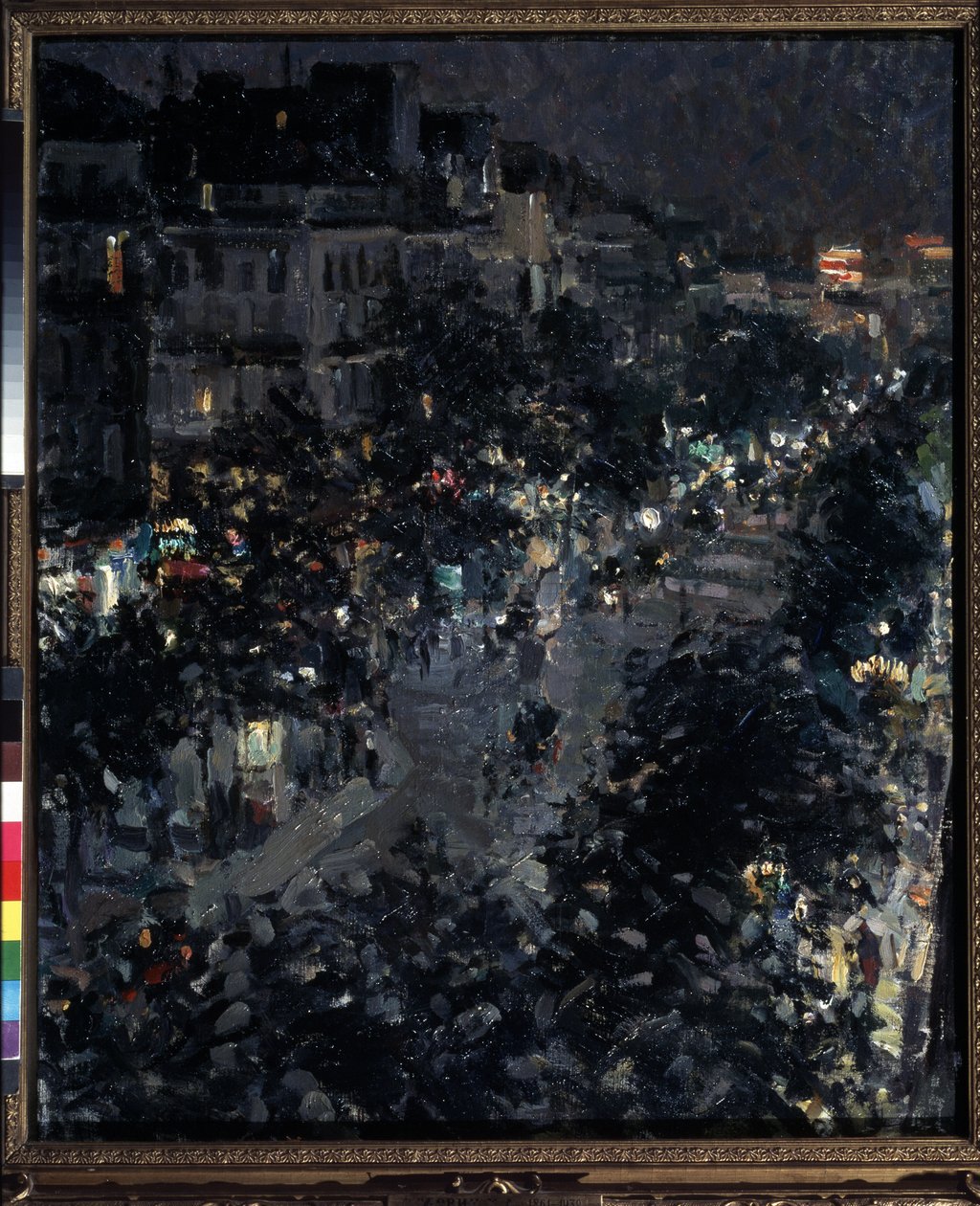 Paris At Night, Boulevard Des Italiens af Konstantin Alekseevich Korovin