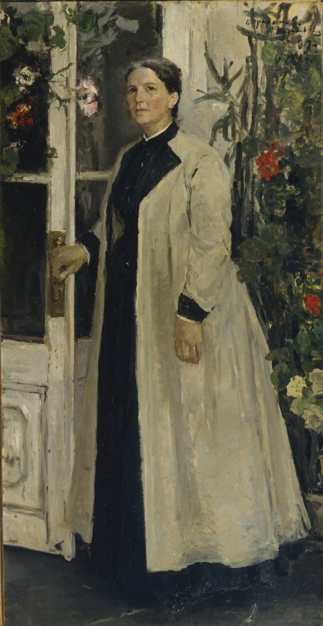 Portræt af Olga Pavlovna Orlova 1838-1926 af Konstantin Alekseevich Korovin