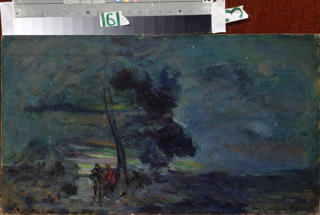 Designprojekt til teaterstykket ""Kongen af ​​Judæa"" (Jødernes Konge) af storhertug Constantin Constantinovich Romanov (1858-1915), musik af Alexander (Alexander) Glazunov (Glazunov eller Glazunoff eller Glazunow) (1865 - 1936). (Scenedesign for T af Konstantin Alekseevich Korovin
