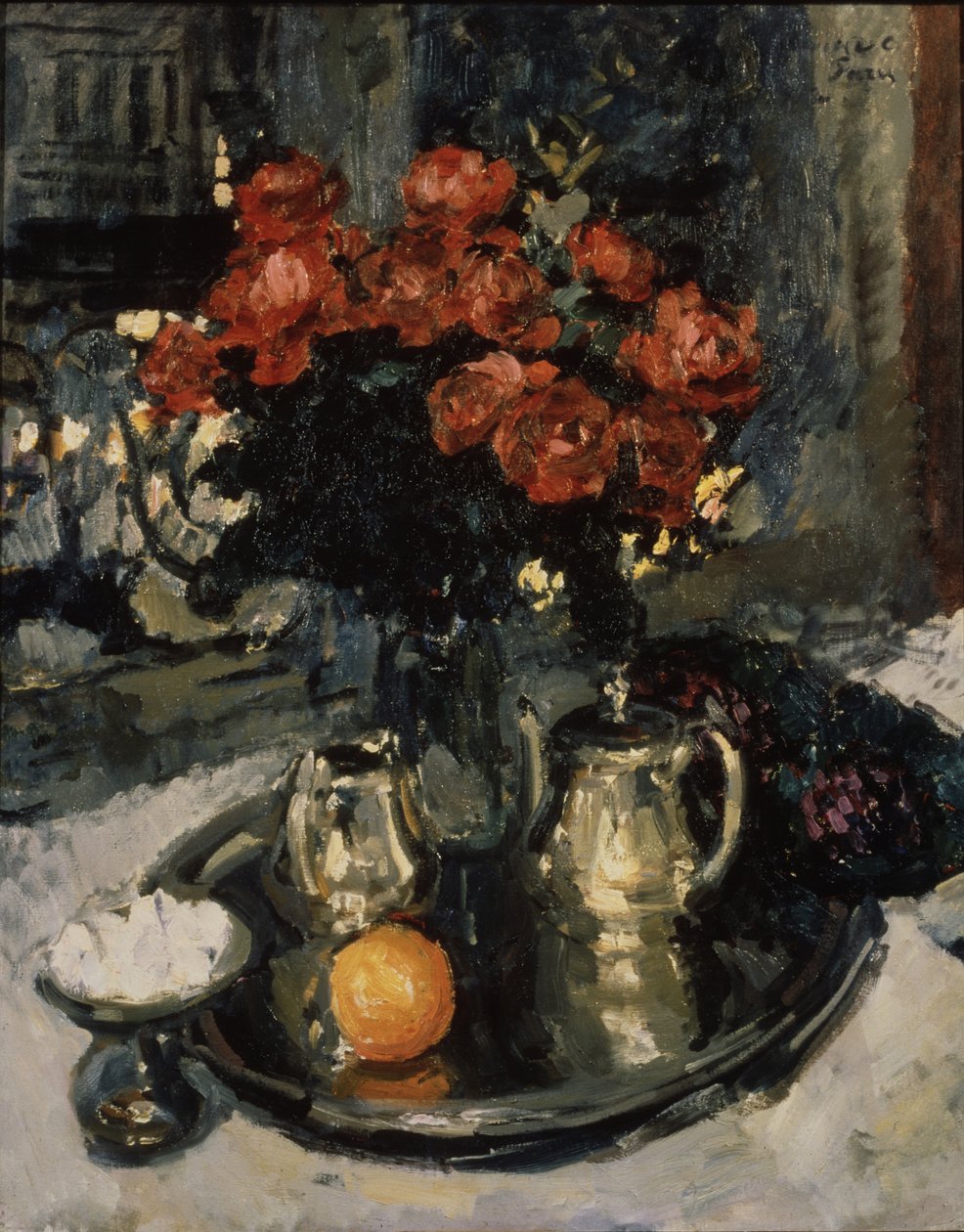 Roser og violer, 1912 af Konstantin Alekseevich Korovin