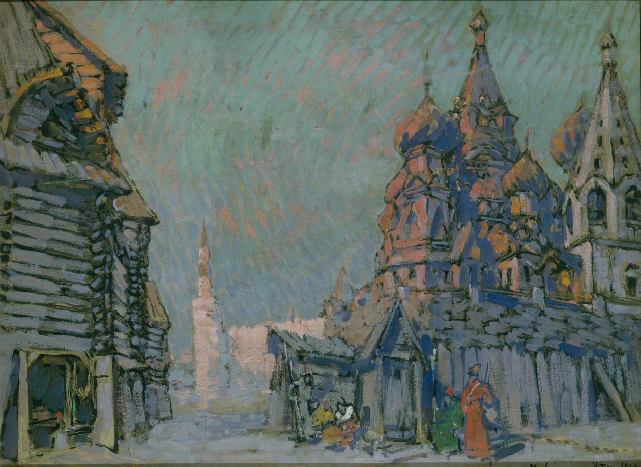 Scenedesign til operaen Khovanshchina af M. Musorgsky, 1911 af Konstantin Alekseevich Korovin