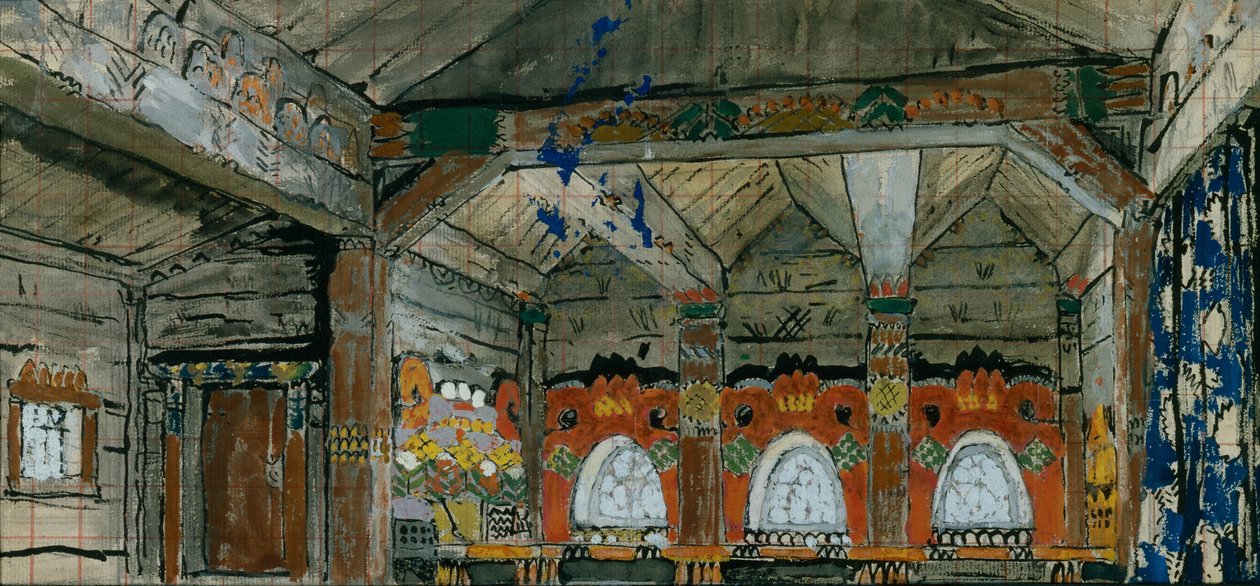 Scenedesign til operaen Prince Igor af A. Borodin, 1914 af Konstantin Alekseevich Korovin