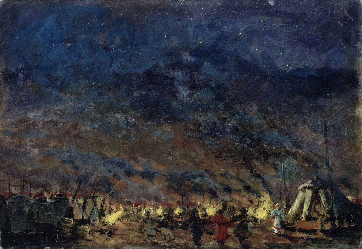 Den polovtsiske lejr. Scenedesign til operaen Prince Igor af A. Borodin, 1914 af Konstantin Alekseevich Korovin